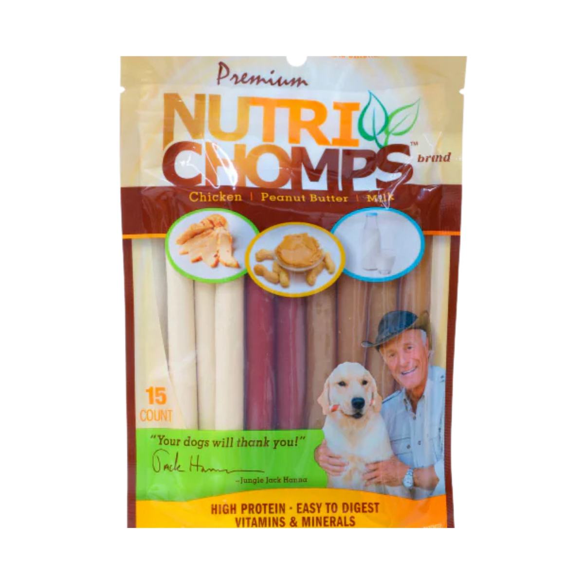 Scott Pet Nutri Chomps Assorted Flavor Twists Rawhide-Free Mini Dog Treats 15 ct