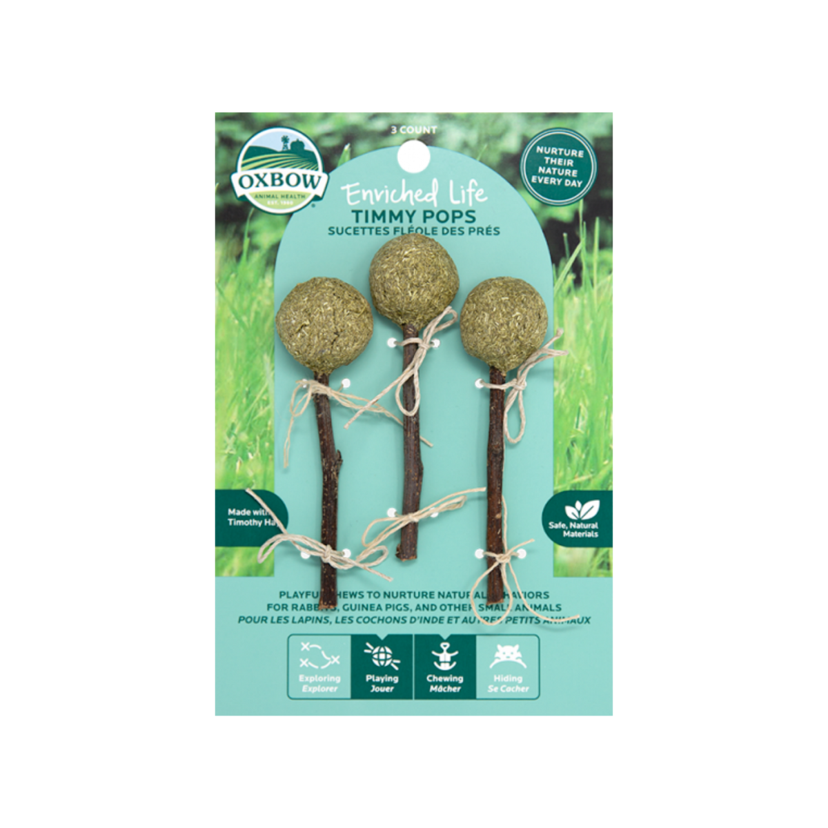 Oxbow Enriched Life Timmy Pops Small Animal Chew Toy 3 pk