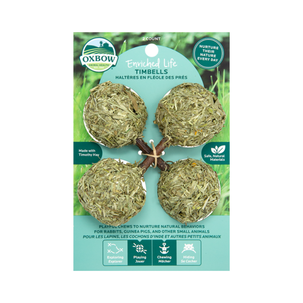 Oxbow Enriched Life Timbells Small Animal Chew Toy 2 pk
