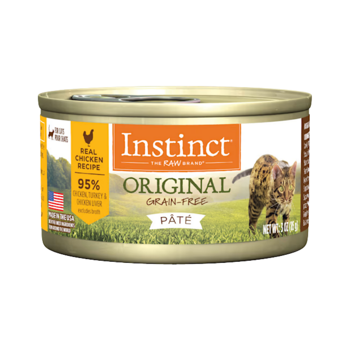 INSTINCT Original Grain-Free Pate Real Chicken Recipe Canned Cat Food