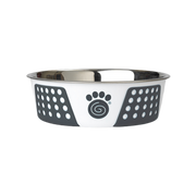 Petrageous Fiji White & Navy Blue Pet Bowl