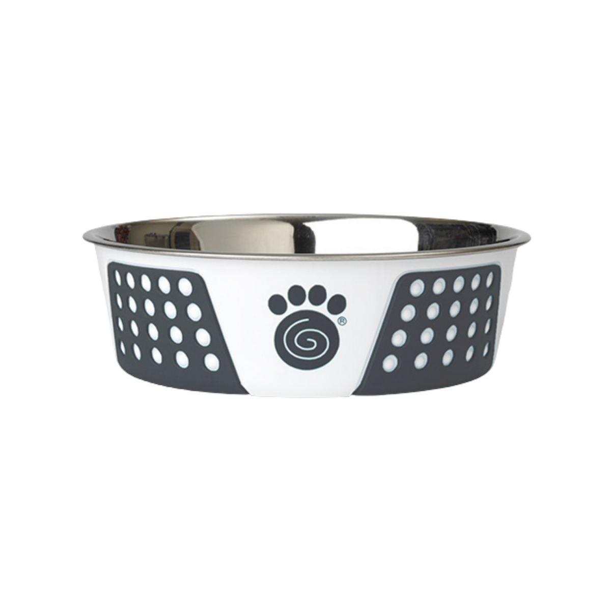 Petrageous Fiji White & Navy Blue Pet Bowl