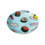 Petrageous Designs Sushi Print Ceramic Stoneware Cat Saucer 2.5 oz