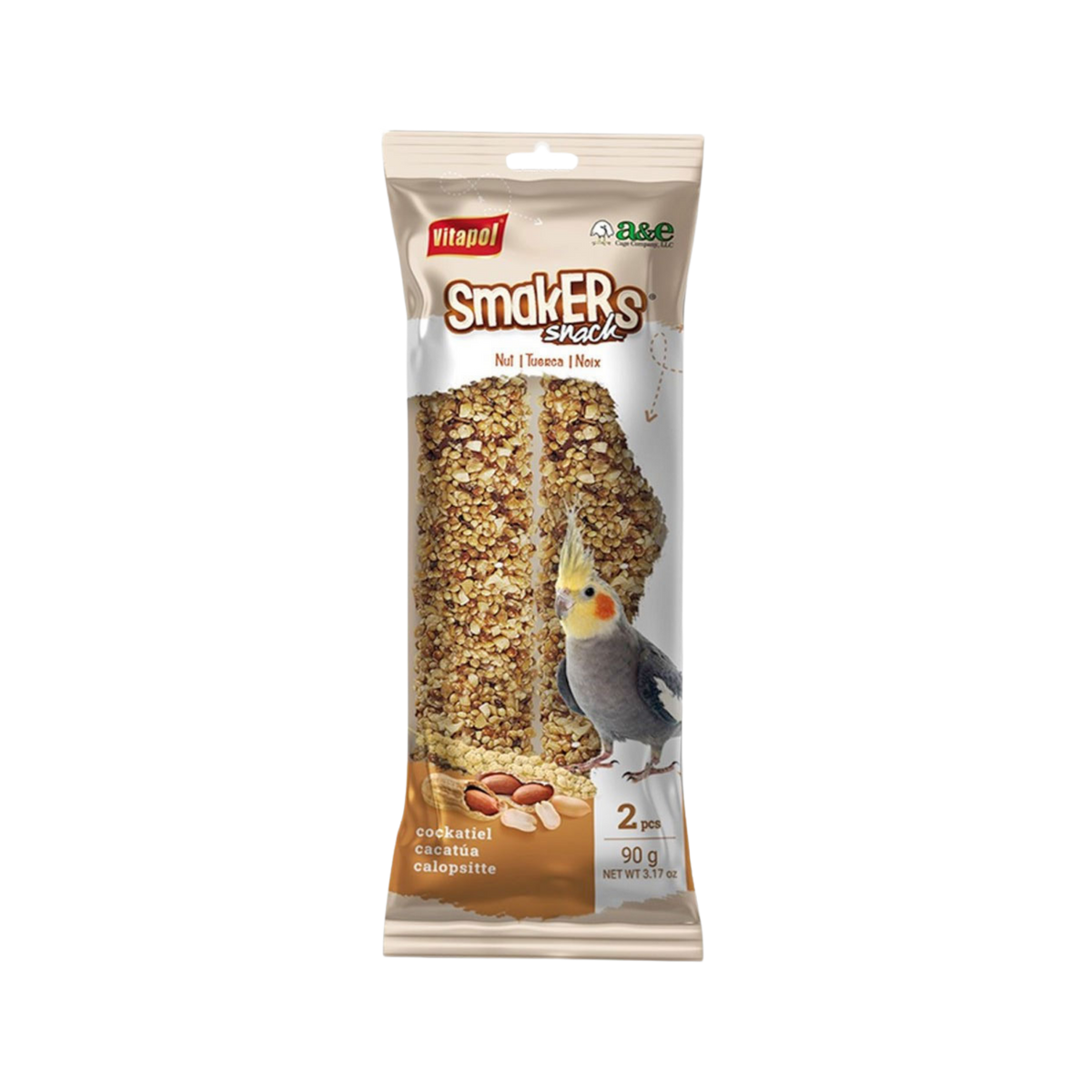 A&E Smakers Nut Treat Stick for Cockatiels