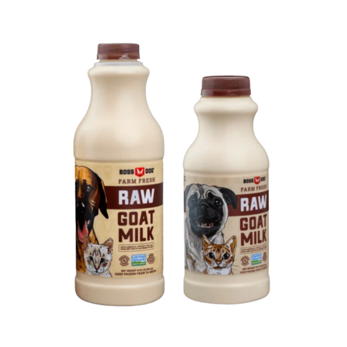 BOSS DOG Raw Goat Milk Frozen Dog And Cat Food Supplement