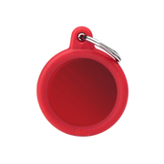 Myfamily Hushtag Red Aluminum Circle Personalized Dog ID Tag