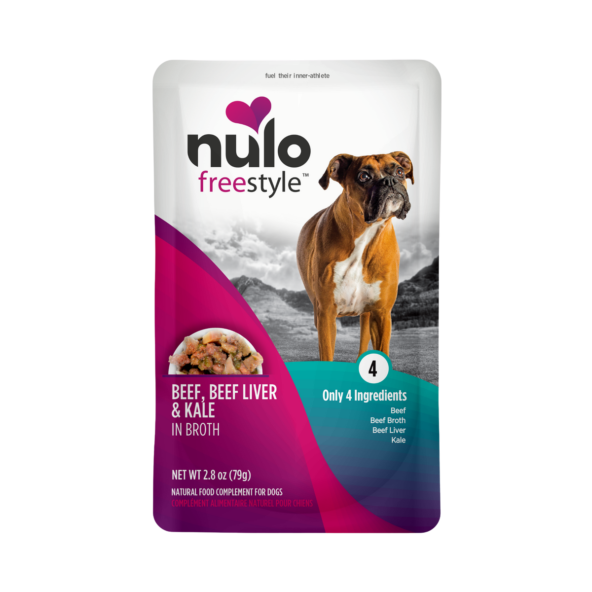 NULO Freestyle Grain-Free Beef & Kale Dog Pouch