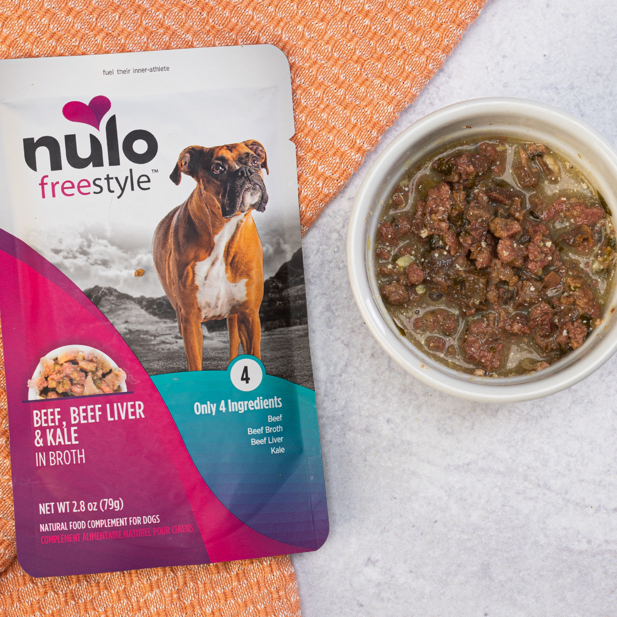 NULO Freestyle Grain-Free Beef & Kale Dog Pouch