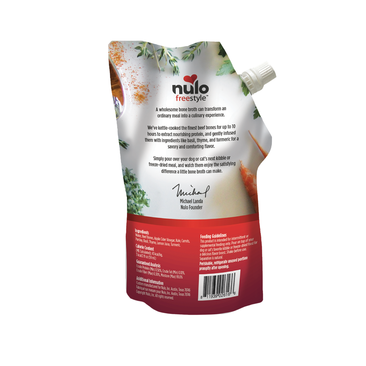 Nulo Freestyle Beef Bone Broth 20 oz