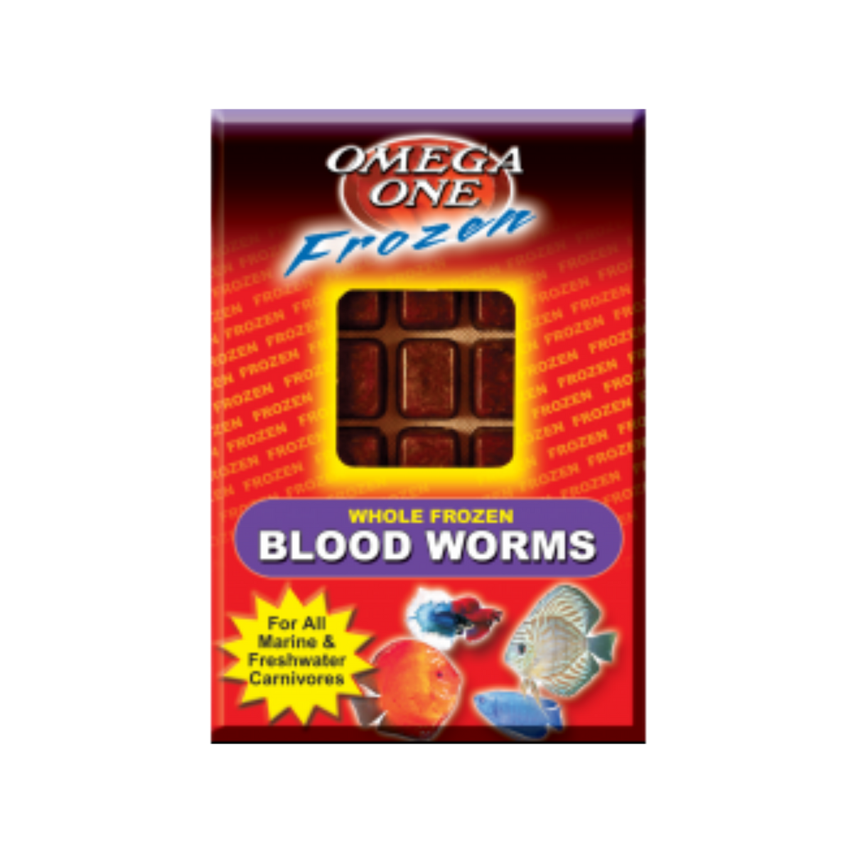 Omega One Frozen Blood Worms Cube Pack