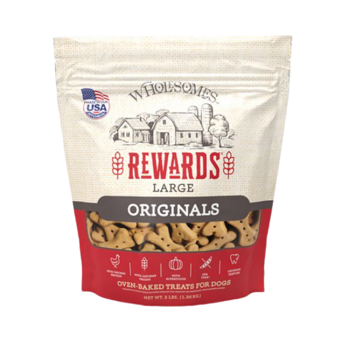 Wholesomes Rewards Large Original Biscuits 3 lb