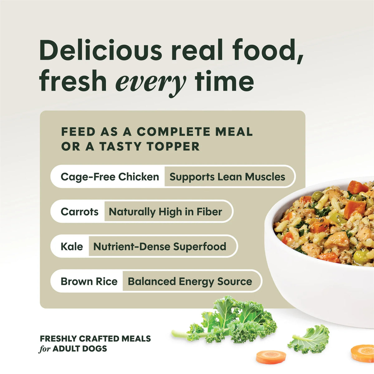 Instinct Freshly Crafted Meals Adult Wet Chicken Recipe Dog Food