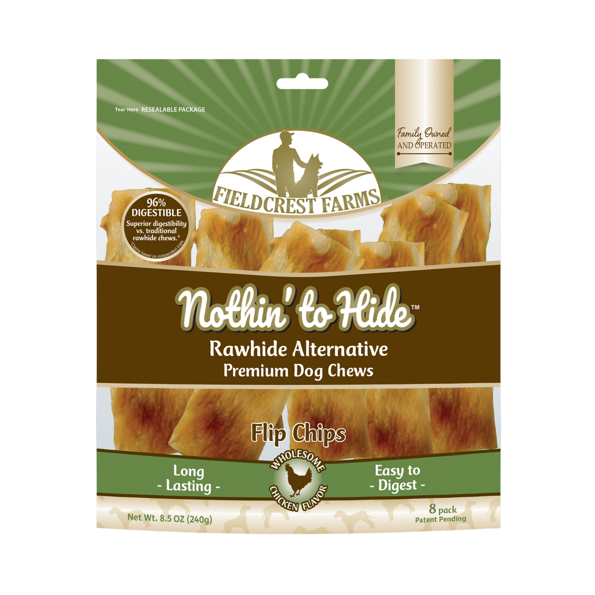 Spot Fieldcrest Farms Nothin' to Hide Chicken Flip Chips for Dogs 8 pk