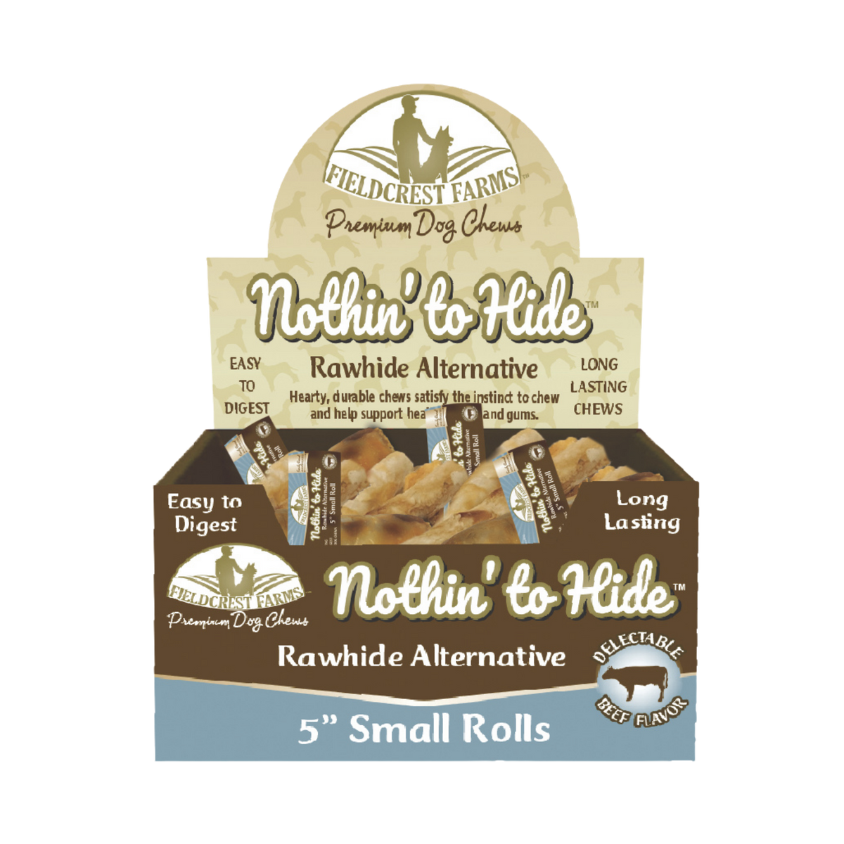 Spot Fieldcrest Farms Nothin' to Hide Beef Roll for Dogs 5 in