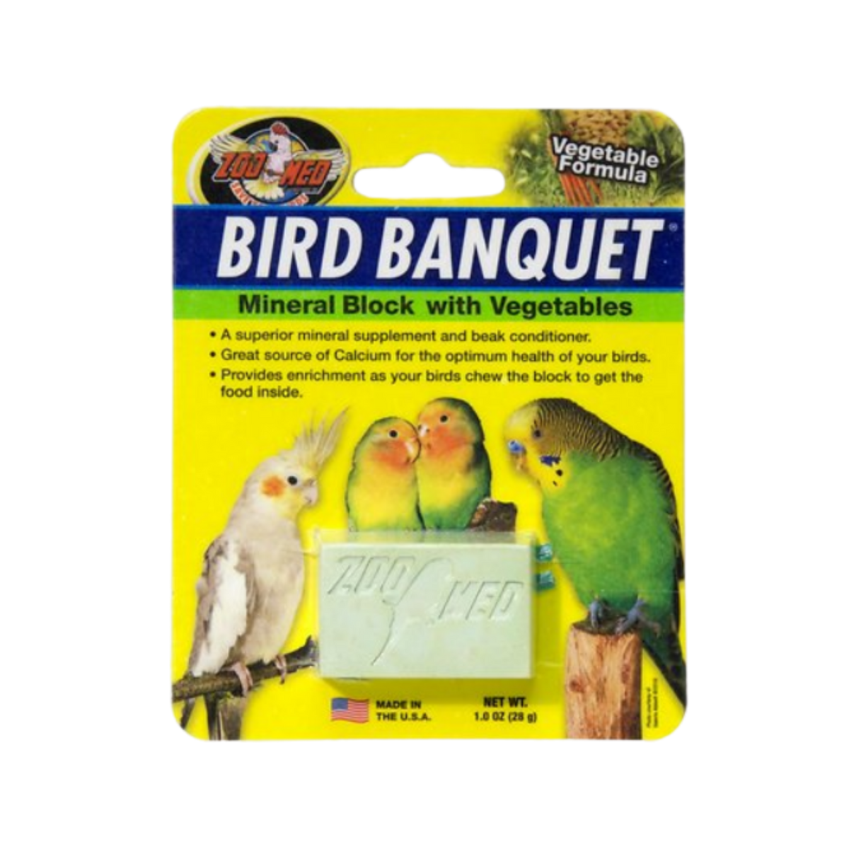 Zoo Med Bird Banquet Vegetable Mineral Block SM/MD