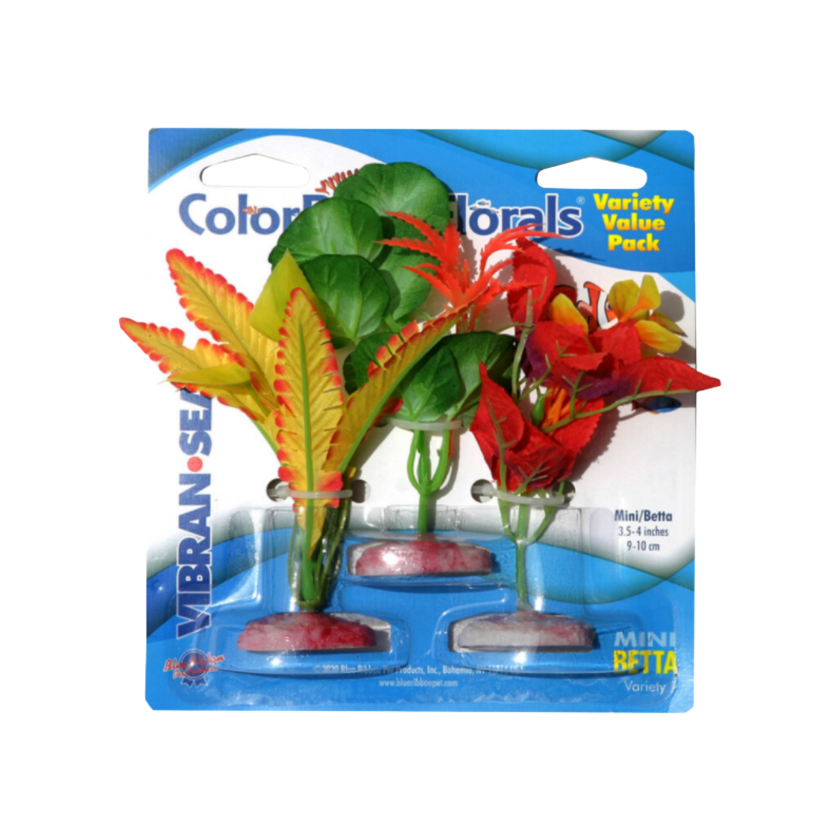 Blue Ribbon Color Bursts Betta Aquarium Plants 3 ct