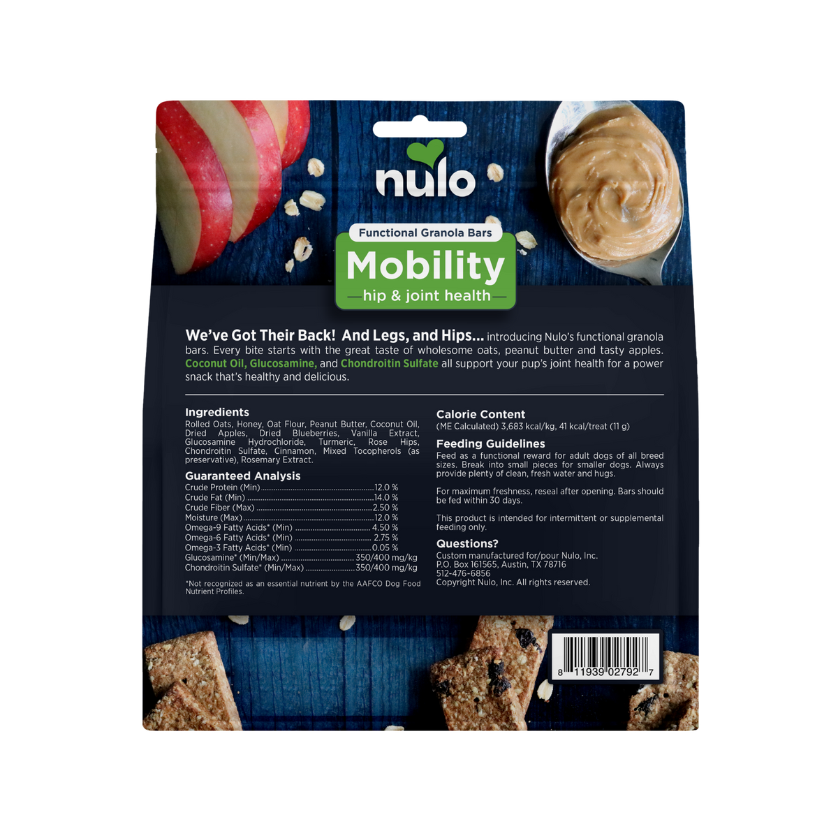 Nulo Mobility Functional Granola Bars for Dogs 10 oz