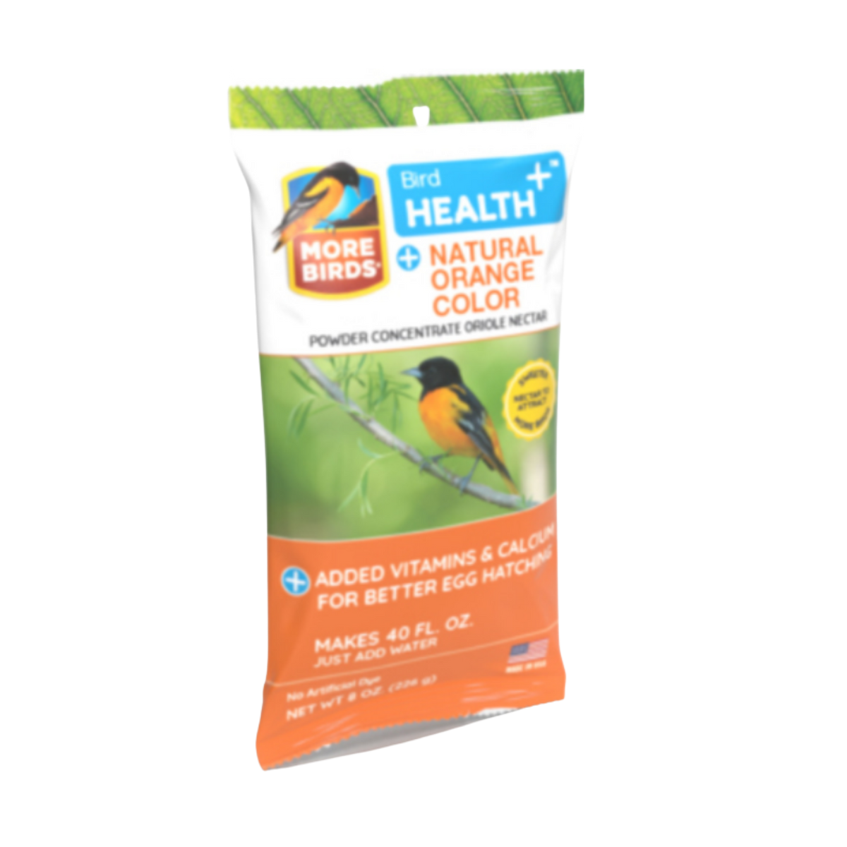 More Birds Orange Bird Health + Oriole Nectar Powder Concentrate 8 oz