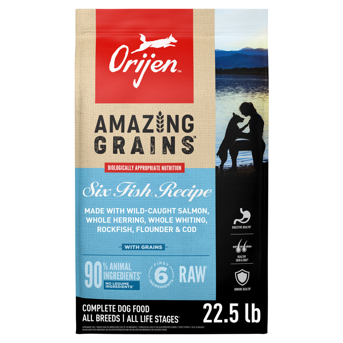 ORIJEN Amazing Grains Six Fish Recipe Dry Dog Food