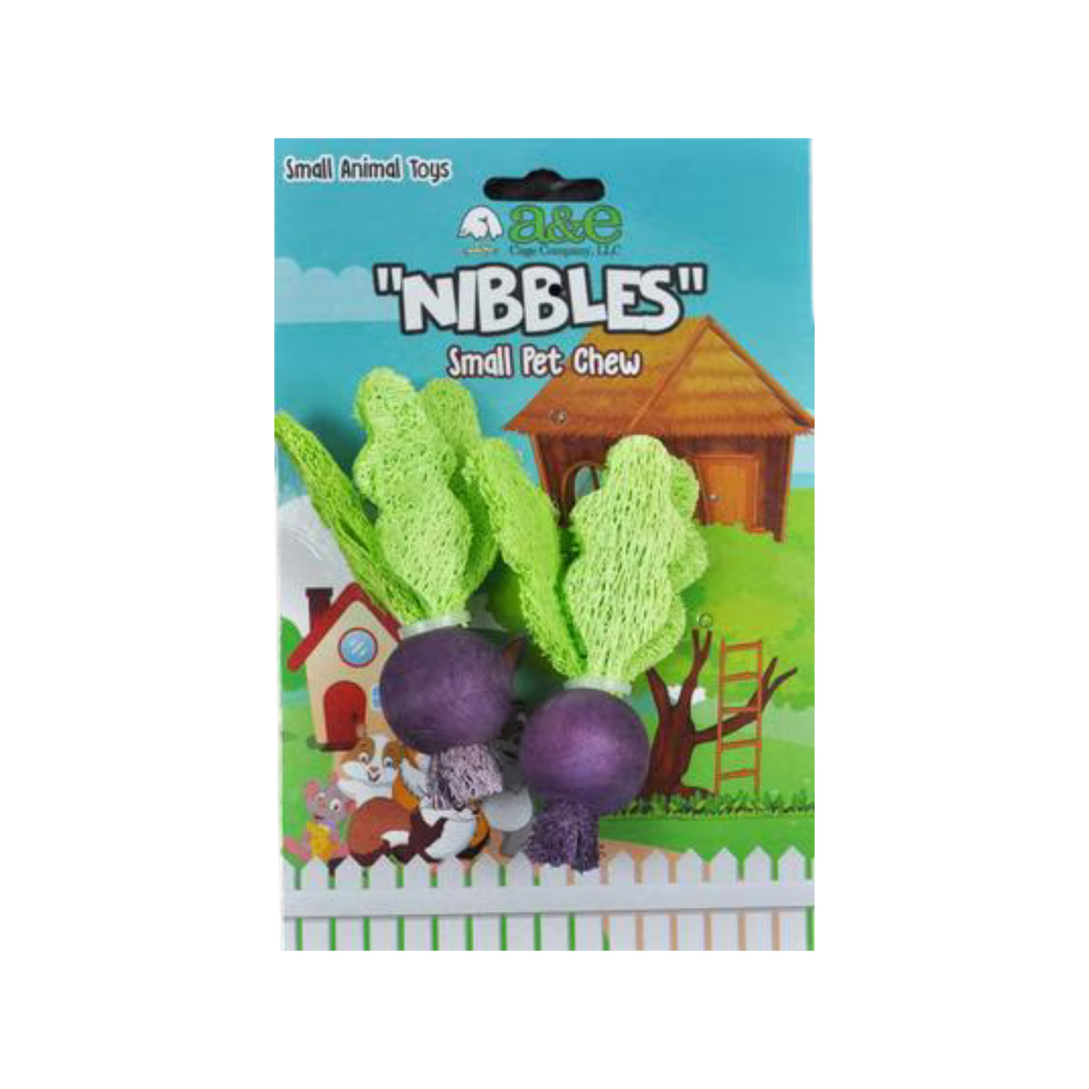 A&E Nibbles Loofah Turnip Small Animal Chew Toy