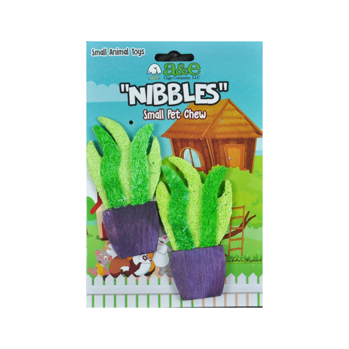 A&E Nibbles Loofa Potted Plant Small Animal Chew