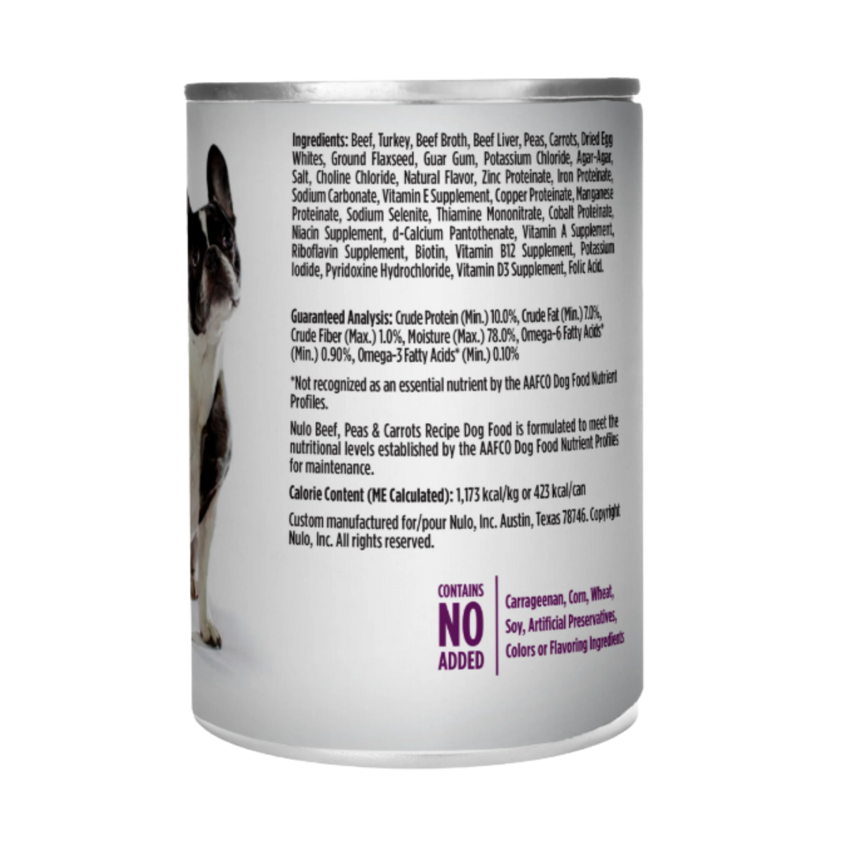 NULO Freestyle Beef, Peas & Carrots Recipe Grain-Free Adult Canned Dog Food