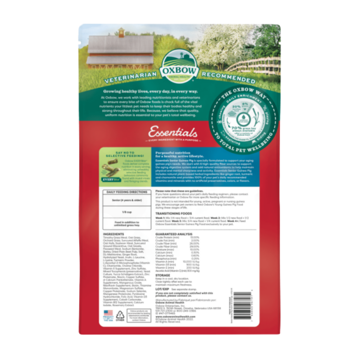 Oxbow Essentials Senior Guinea Pig Food 4 lb