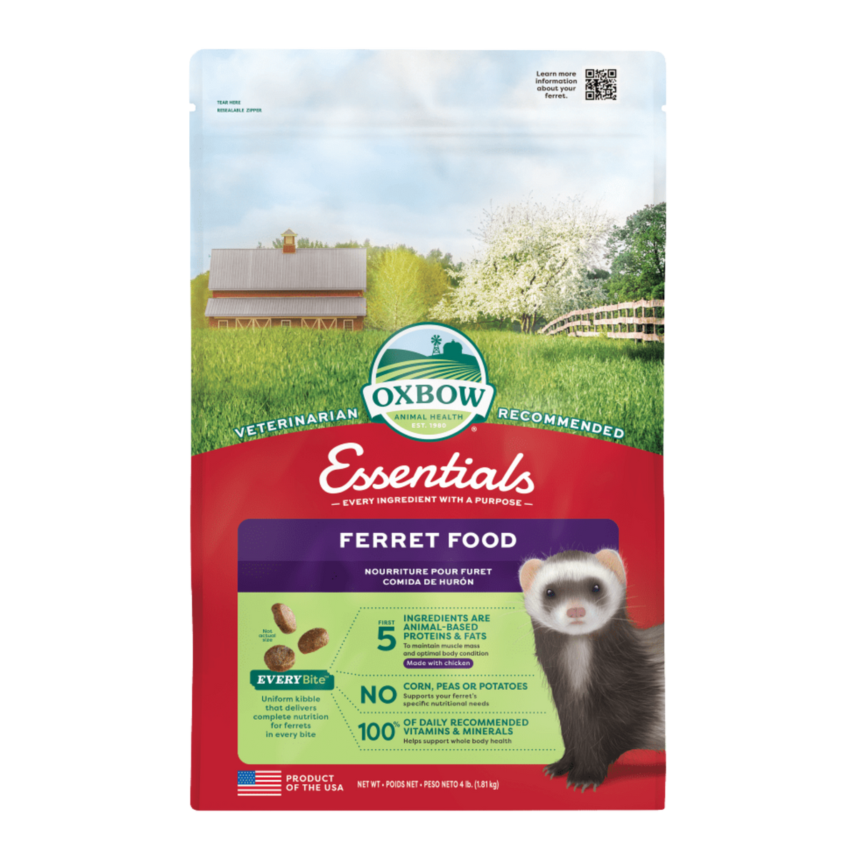 Oxbow Essentials Ferret Food 4 lb