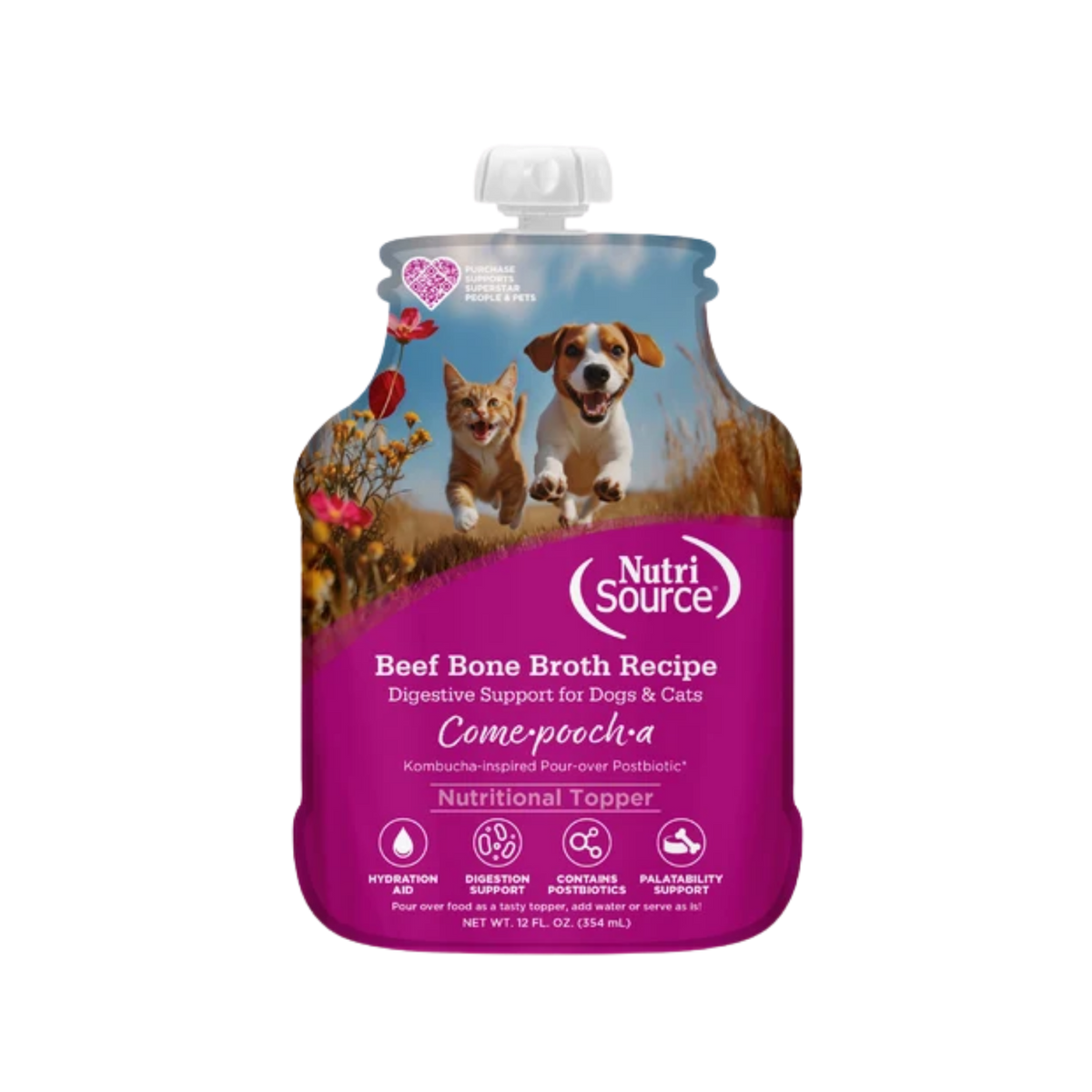 Nutrisource Come-Pooch-A Beef Bone Broth Recipe for Dogs 12 oz