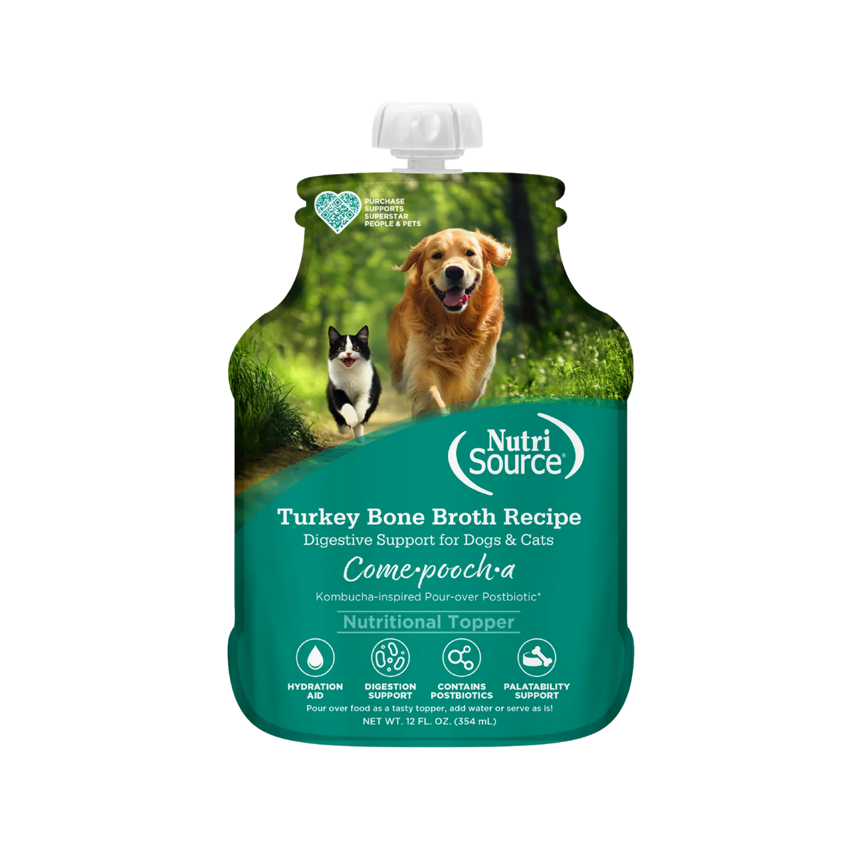 Nutrisource Come-Pooch-A Turkey Bone Broth Recipe for Dogs 12 oz