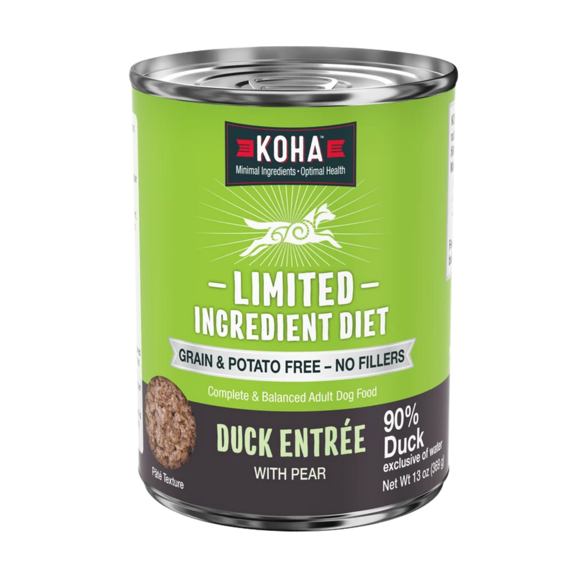 Koha Limited Ingredient Diet Duck Entrée with Pear for Adult Dogs