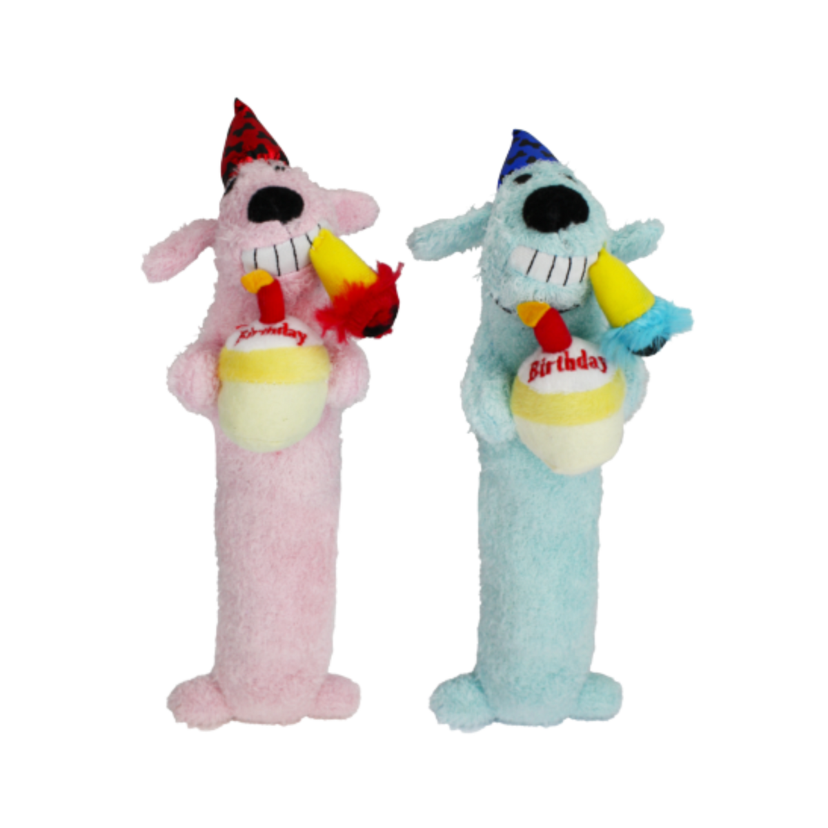 Multipet Loofa Dog Birthday Plush Dog Toy 12 in