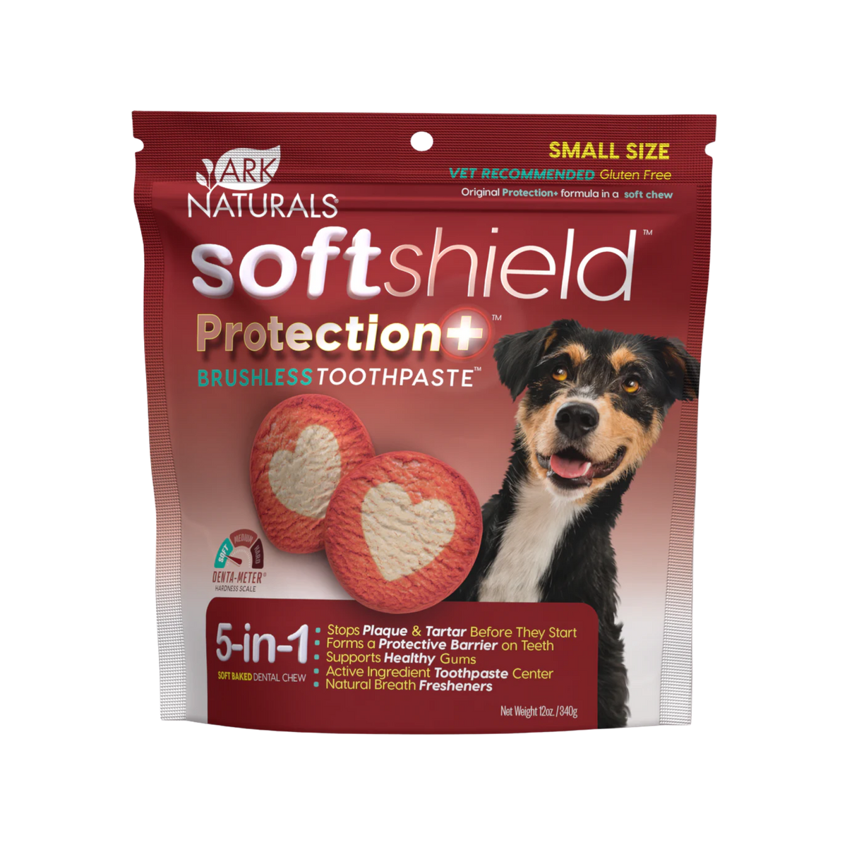 Ark Naturals Brushless Toothpaste Soft Shield Protection+ Small Dental Dog Treats 12 oz