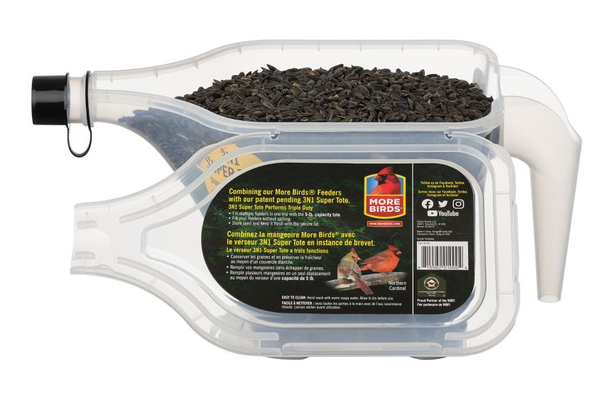 More Birds 3-in-1 Super Tote Bird Food Storage