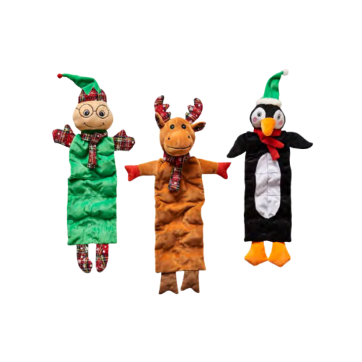 Spot Holiday Multi Squeaker Plush Dog Toy, Assorted