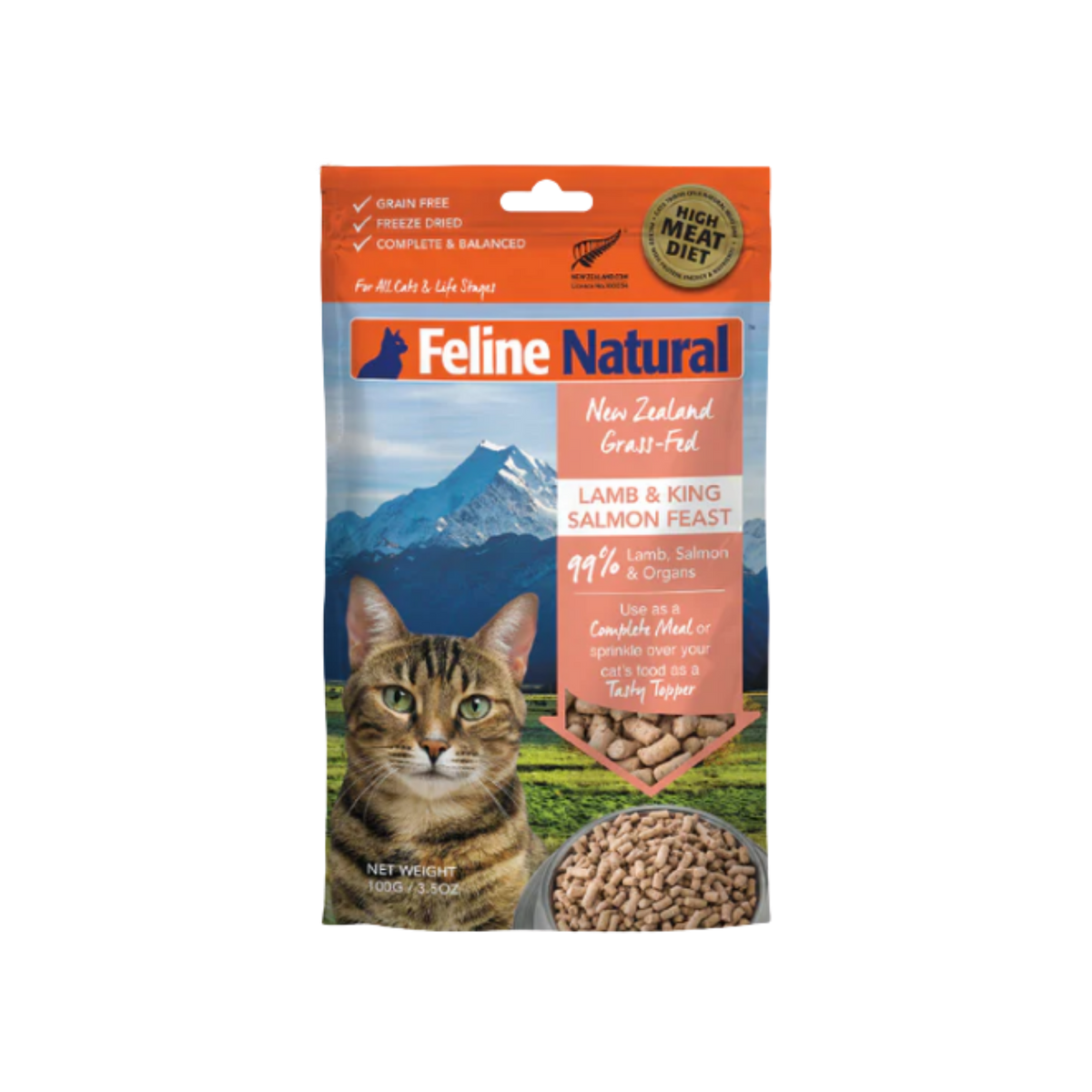 Natural Pet Food Group Grass-Fed Lamb & King Salmon Feast Freeze-Dried Cat Food 3.5 oz
