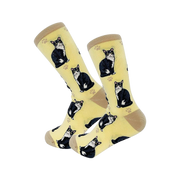 E & S Imports Pet Lover Socks Black & White Cat, Unisex, One Size Fits Most