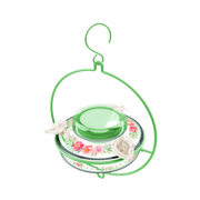 Nature's Way Green Decorative Glass Top-Fill Hummingbird Feeder 13 oz