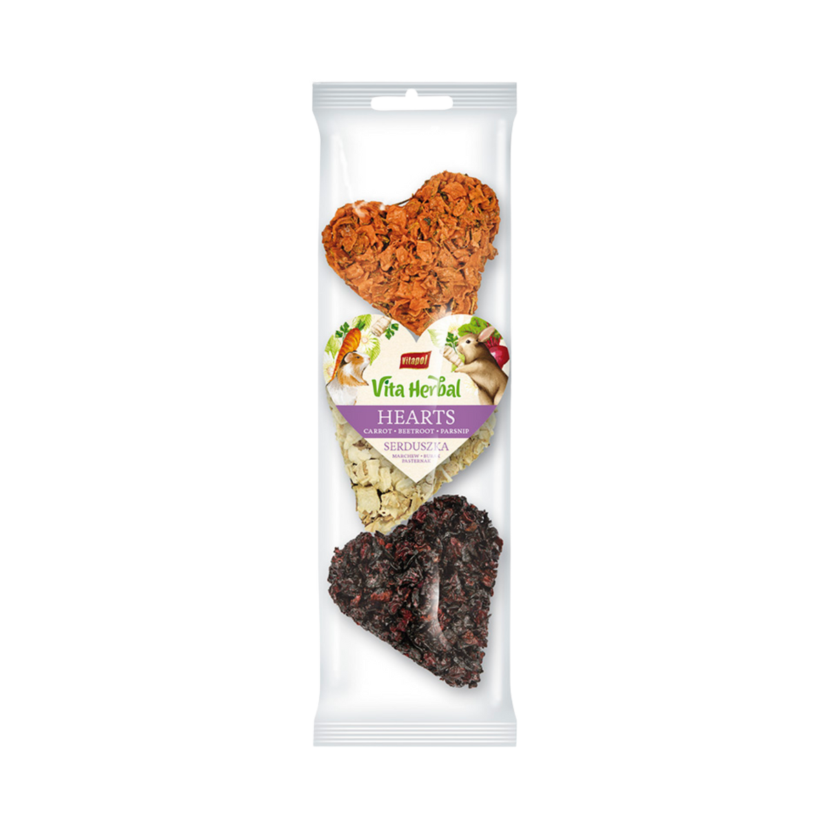 A&E Vitapol Vita Herbal Hearts Veggie Fruit Mix Treats 3 pk