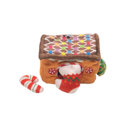 Snugarooz Holiday Hide & Seek Gingerbread Plush Burrow Dog Toy