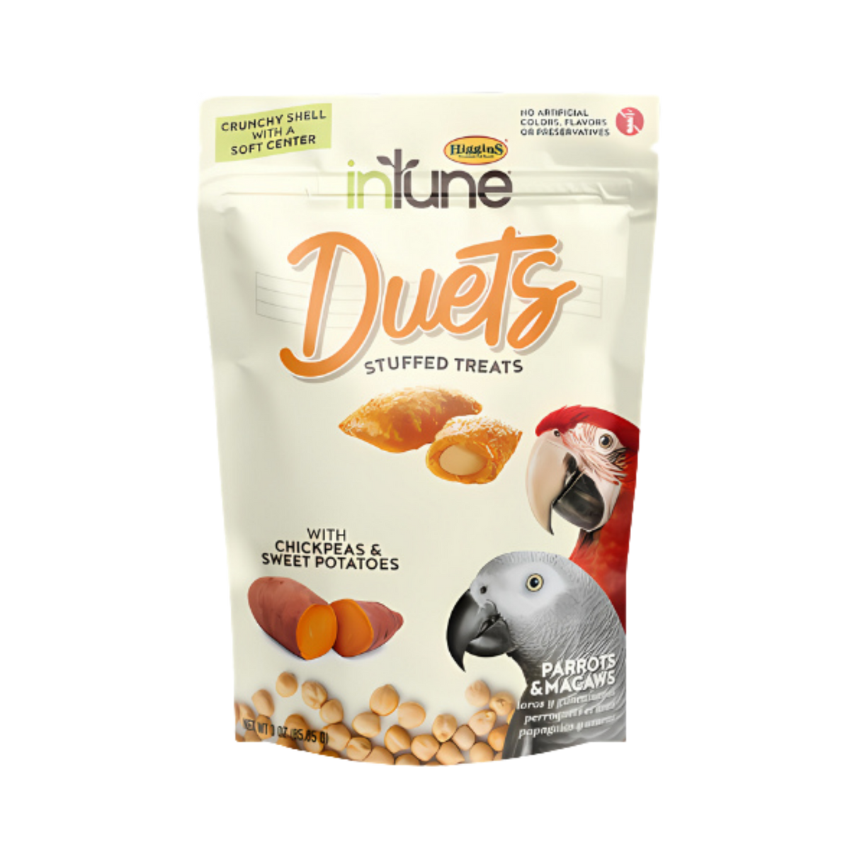 Higgins inTune Duets Chickpeas & Sweet Potato Bird Treats 3 oz