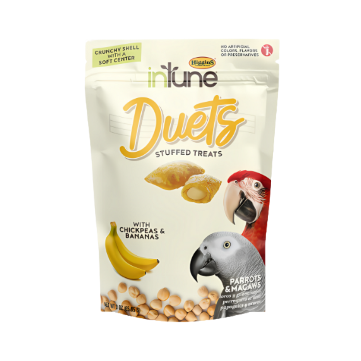 Higgins inTune Duets Chickpeas & Bananas Bird Treats 3 oz