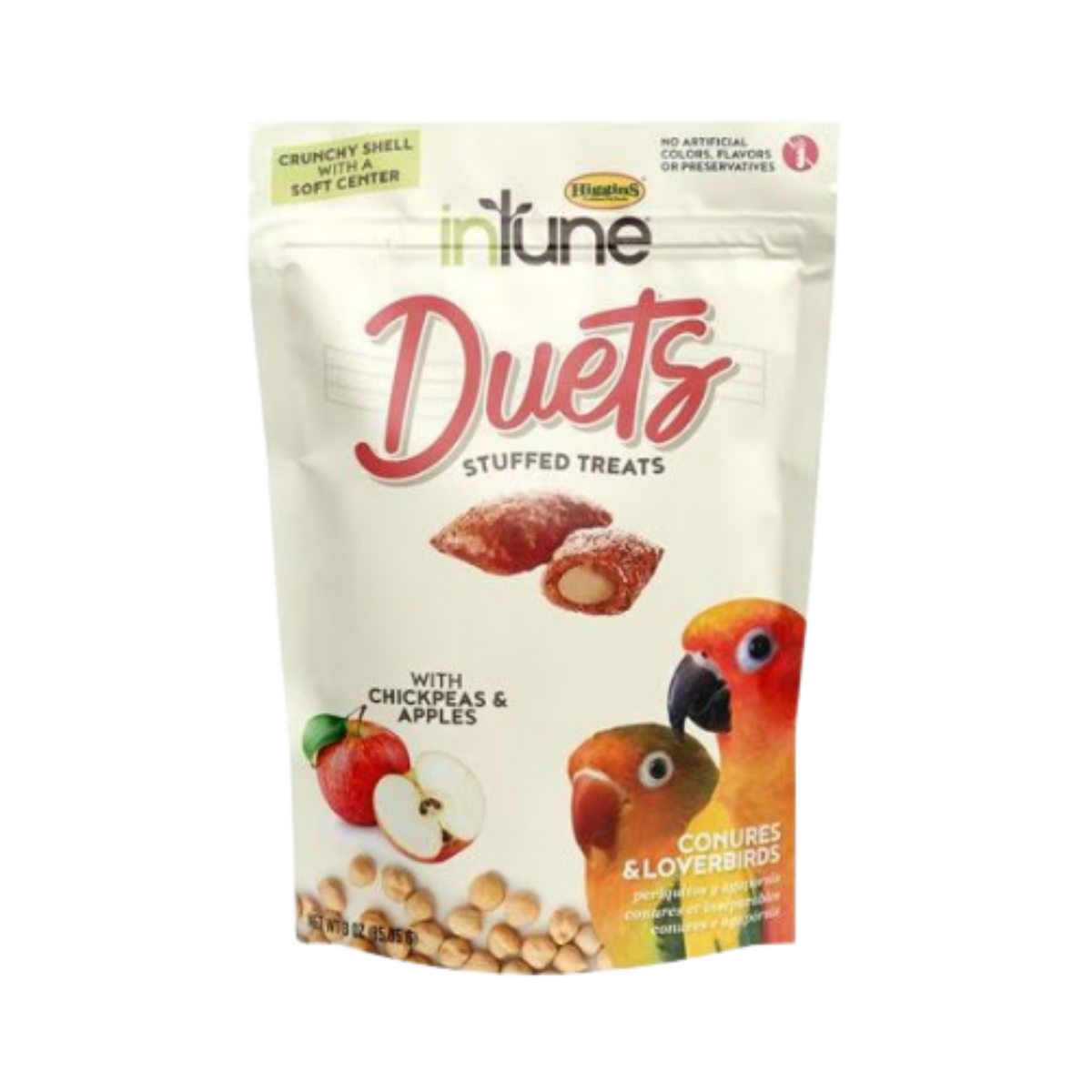 Higgins inTune Duets Chickpeas & Apples Bird Treats 3 oz