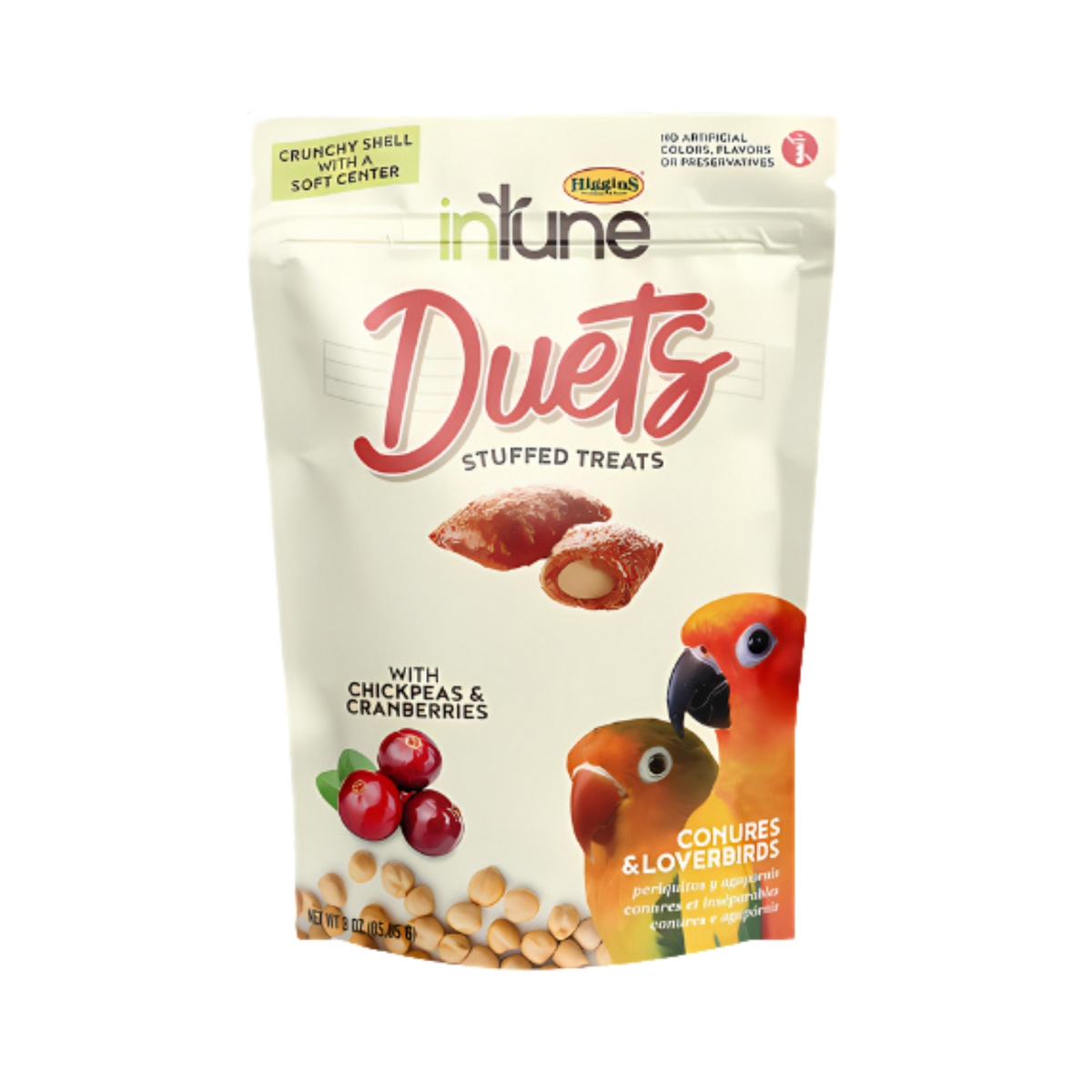 Higgins inTune Duets Chickpeas & Cranberries Bird Treats 3 oz