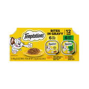 Whiskas Temptations Bites in Gravy Flavor Variety Wet Cat Food 3.5 oz/ case of 12