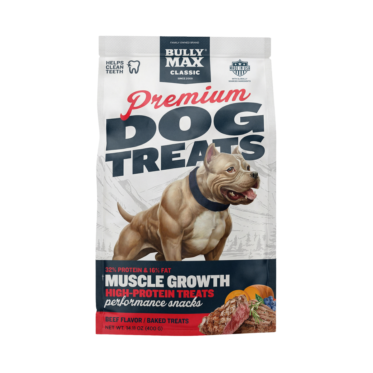 Bully Max Classic Premium Beef Dog Treats 14.1 oz