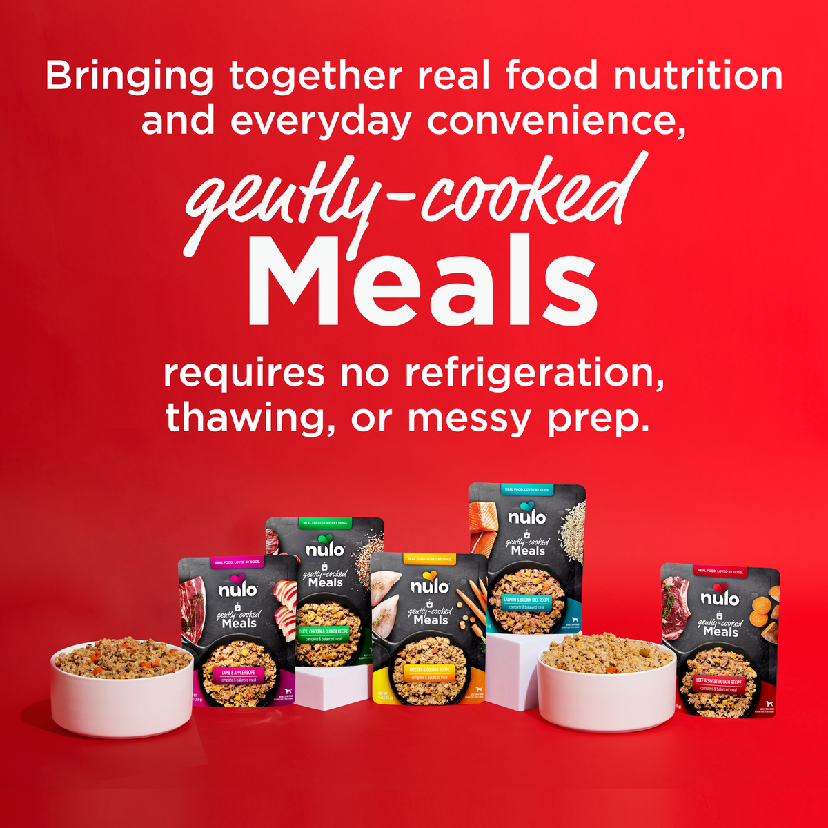 Nulo Gently-Cooked Meals Salmon & Brown Rice Recipe Adult Dog Food