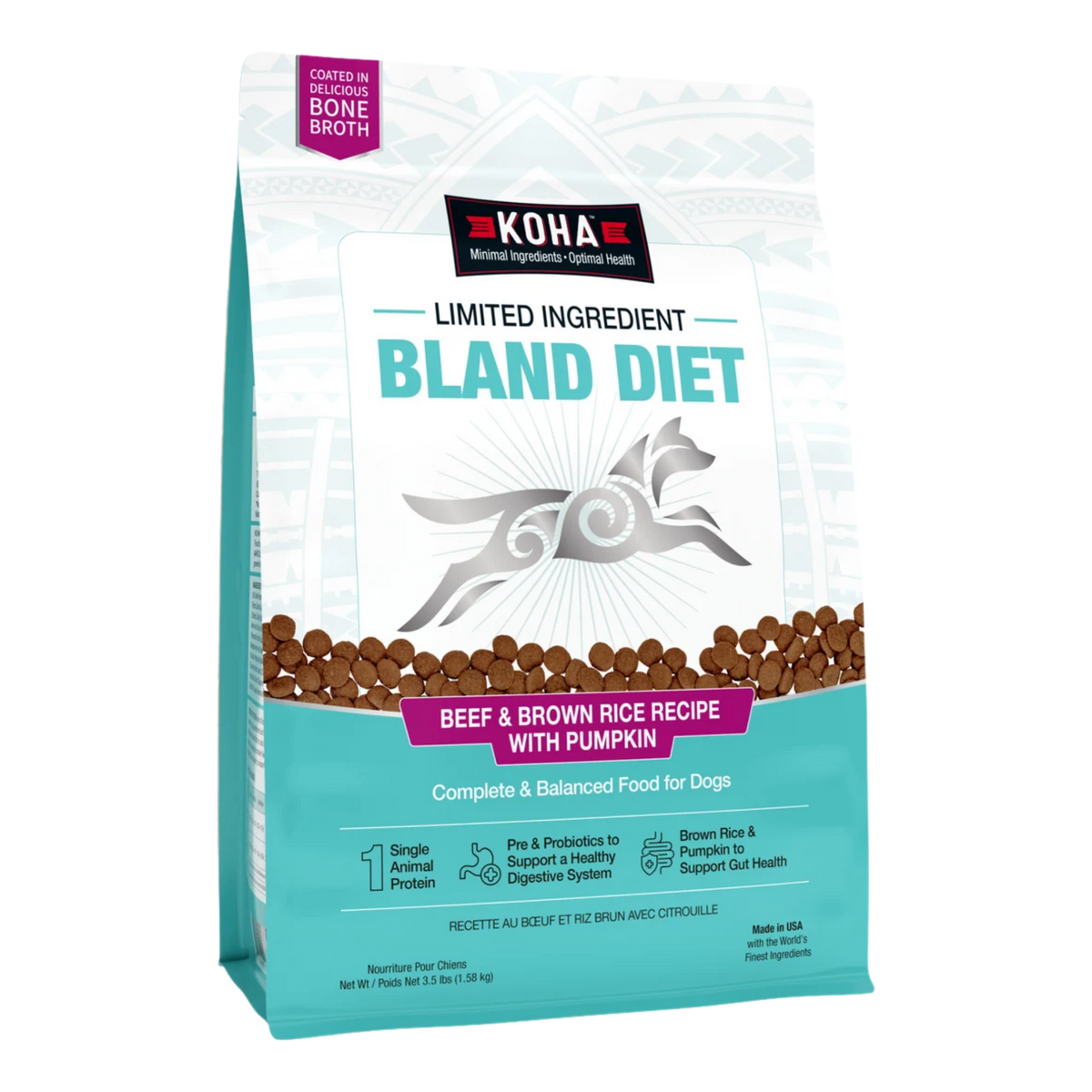 Koha Bland Limited Ingredient Diet Beef & Brown Rice Recipe Dry Dog Food