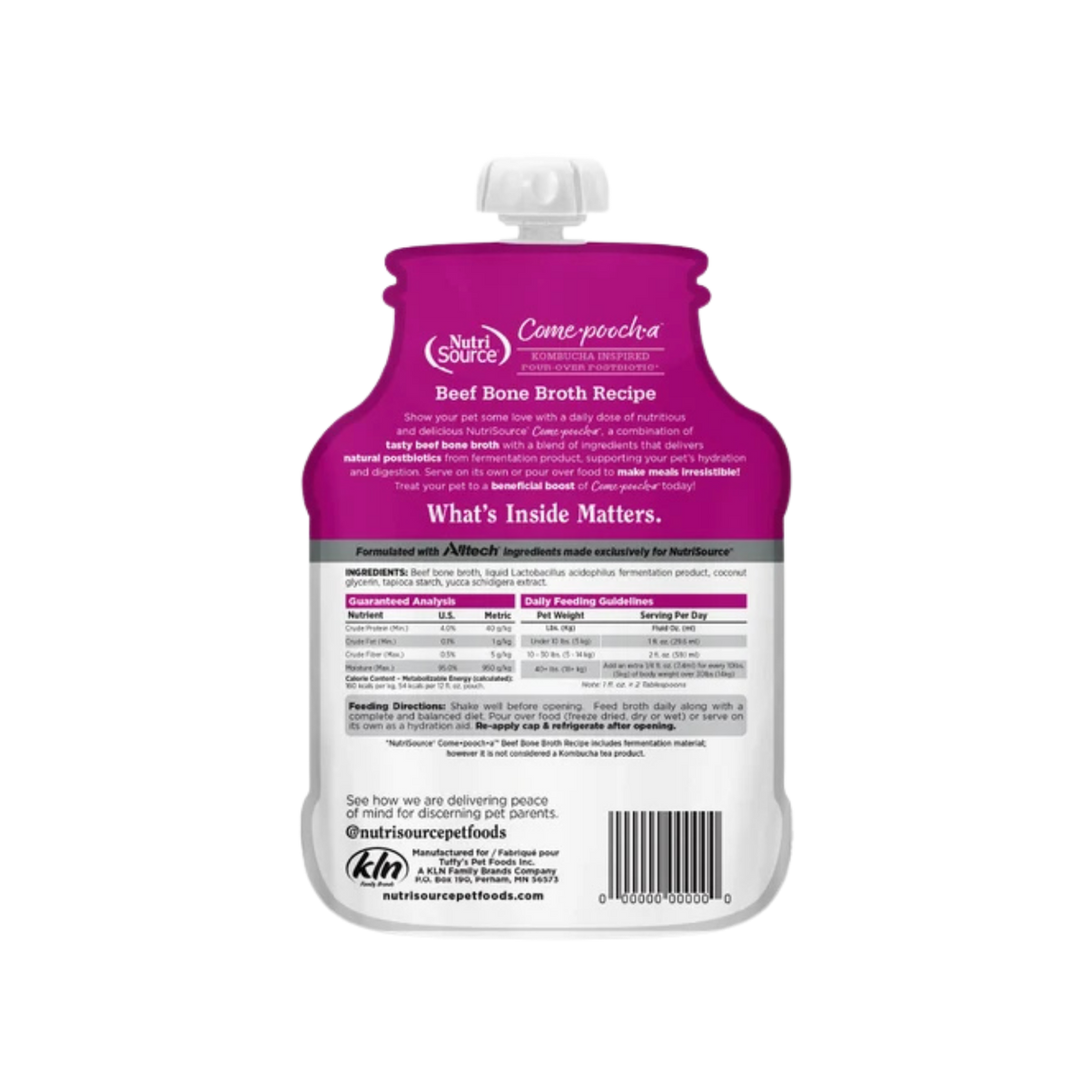 Nutrisource Come-Pooch-A Beef Bone Broth Recipe for Dogs 12 oz