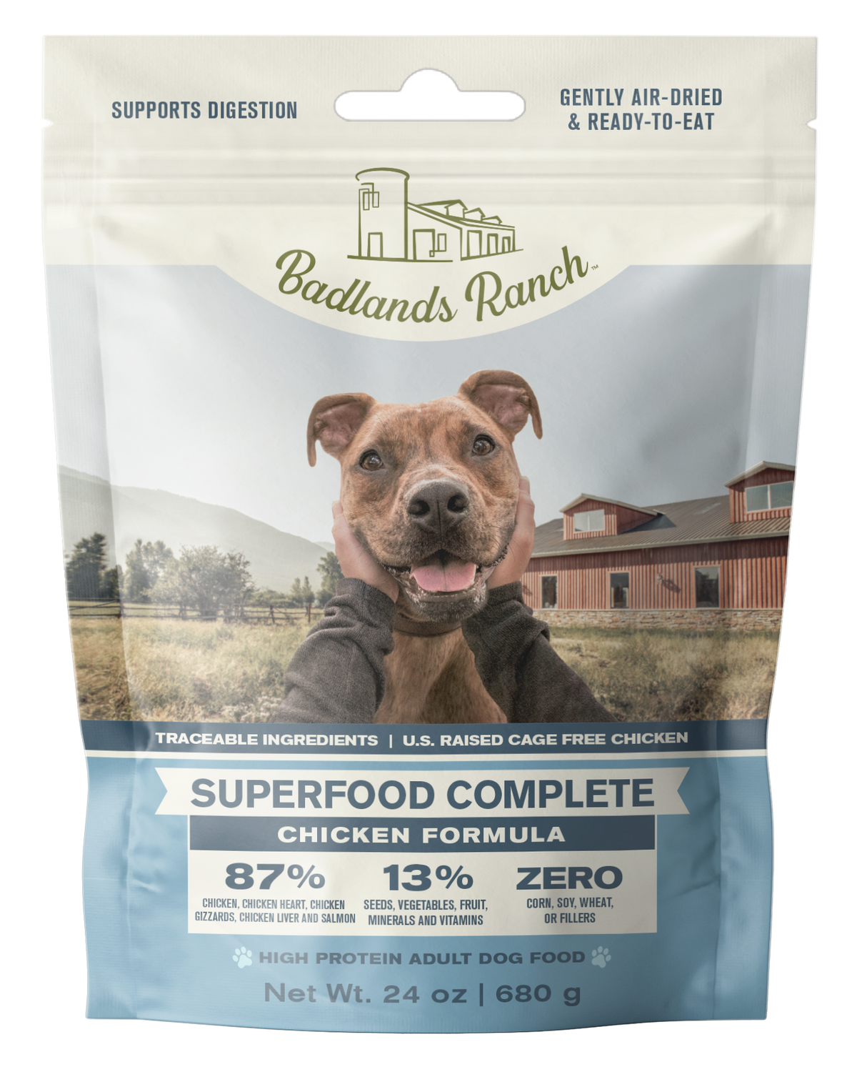 Badlands Ranch Superfood Complete Chicken Formula Adult Air-Dried Dog Food